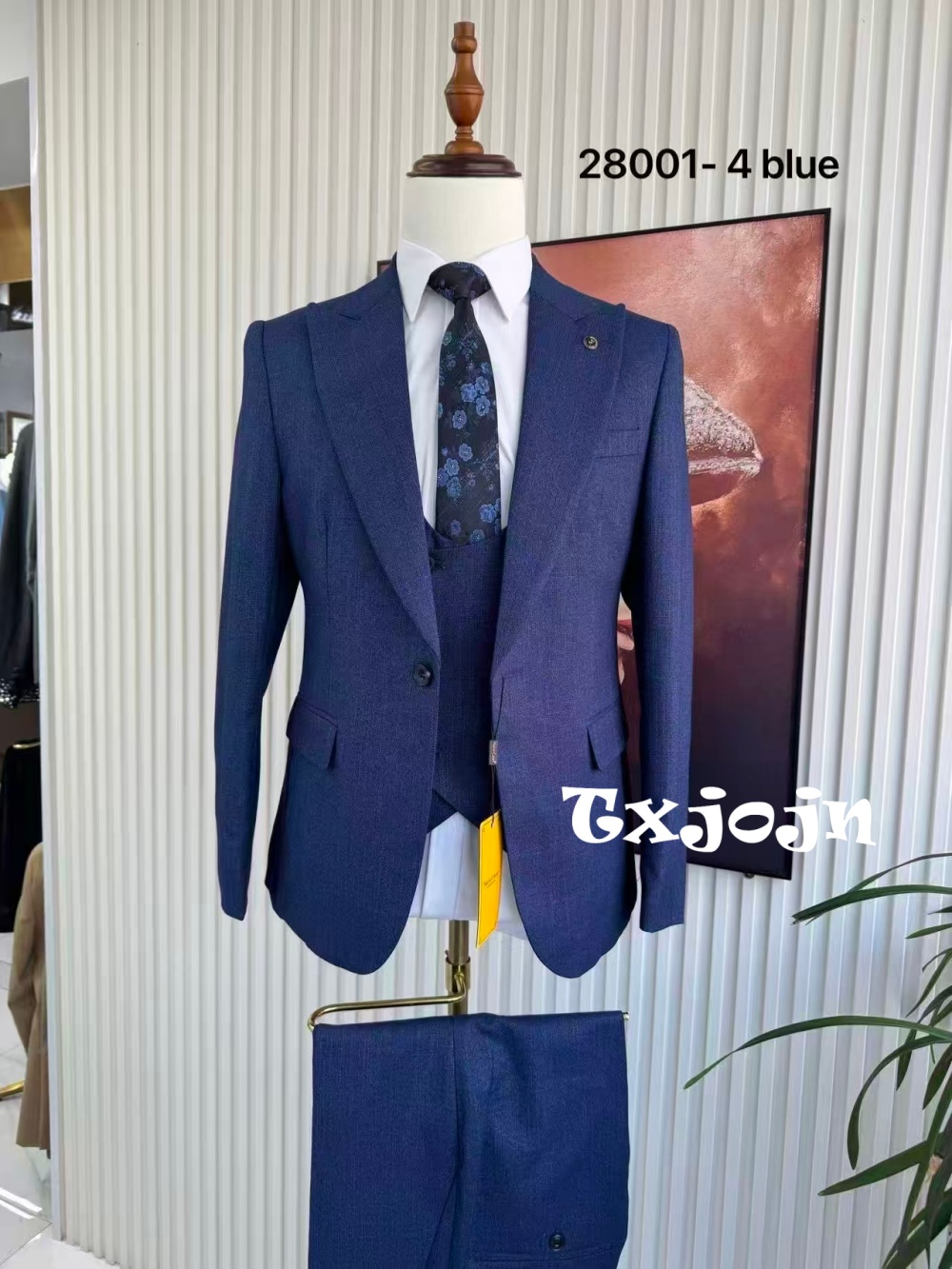 Men Formal Wear Wedding Guest - Blue Formal Man Suits 3 Pieces