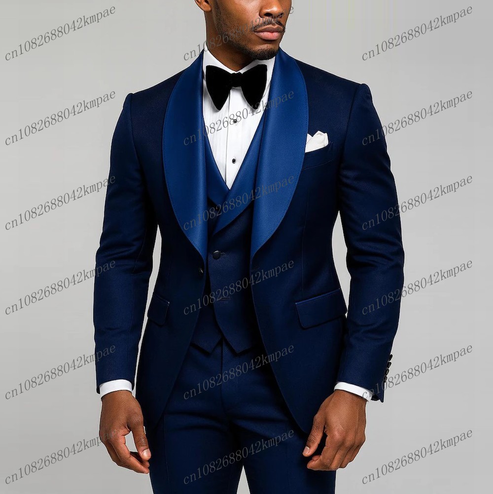 New Navy Blue Formal Men Suit  - Men Formal Wear Wedding recension och pris