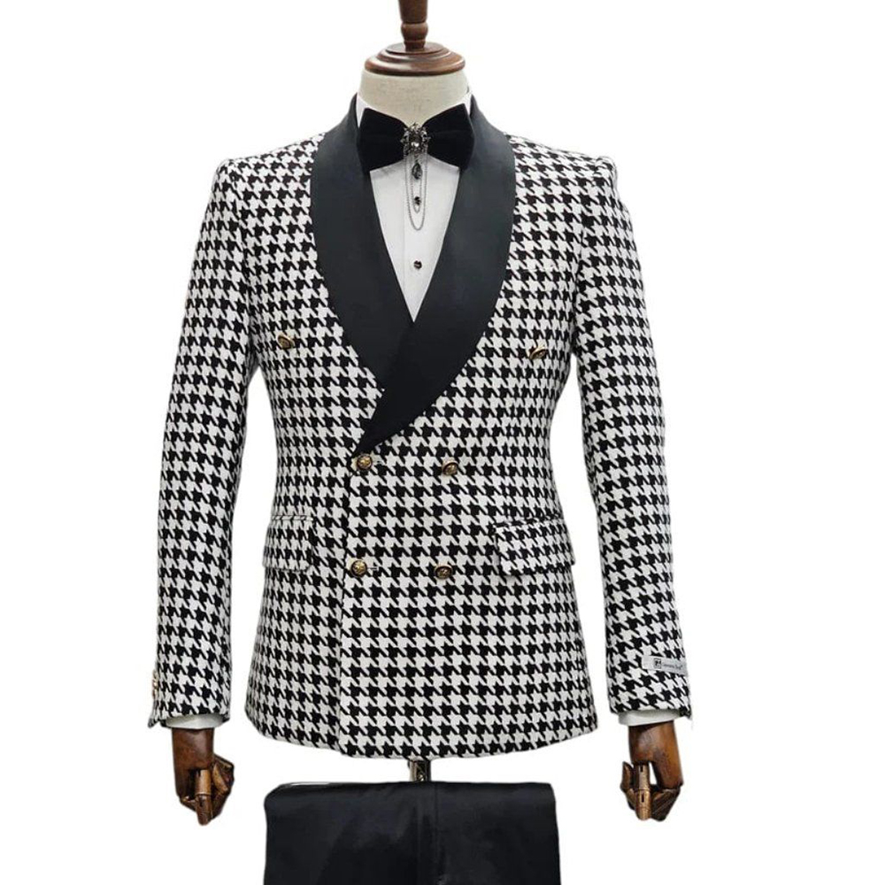 Vintage Men's Suits Chic 2Piec - Men Formal Wear Wedding Guest recension och pris