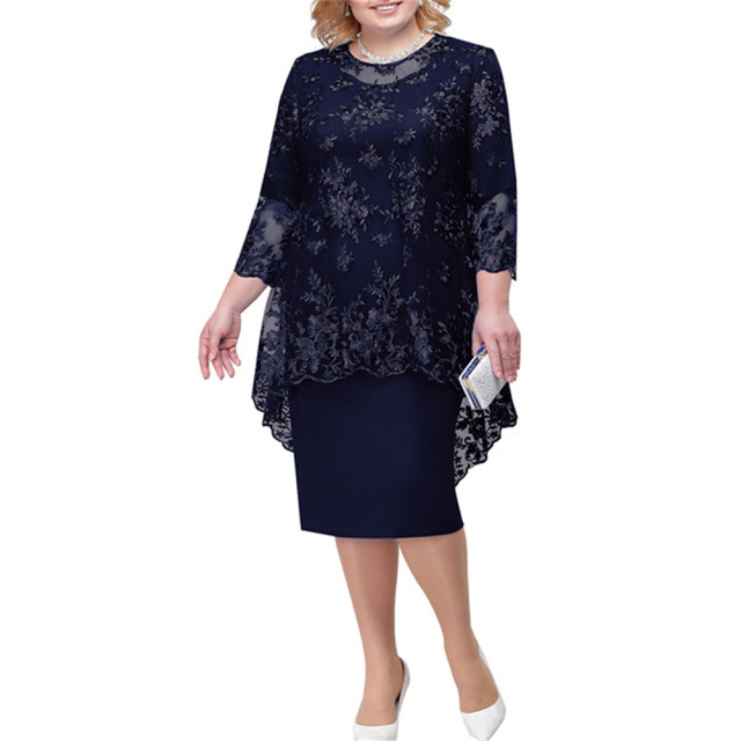 Women's 2‑Piece Midi Dress Set - Men'S Formal Wear For Wedding Guest recension och pris