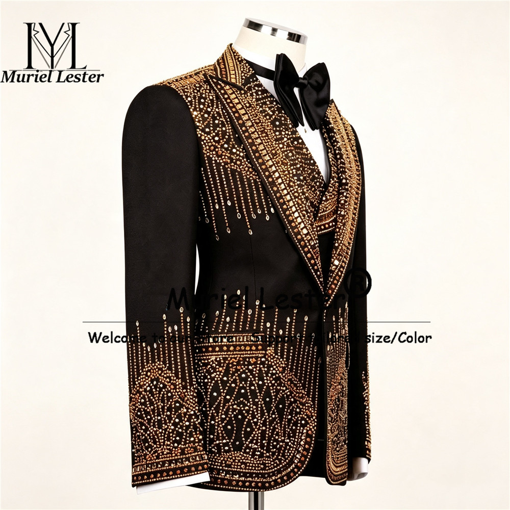 Luxury Men's Suits 3 Piece Set - Men Formal Wear Wedding recension och pris