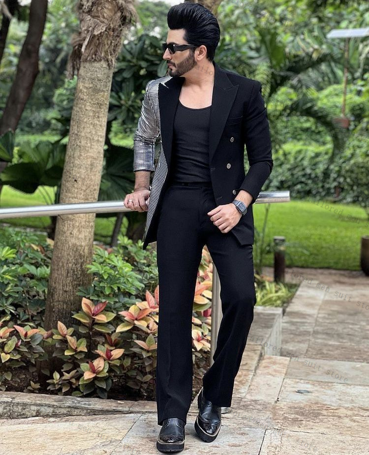 Black Men Suits Set 2 Pieces C - Men Formal Wear Wedding Guest recension och pris