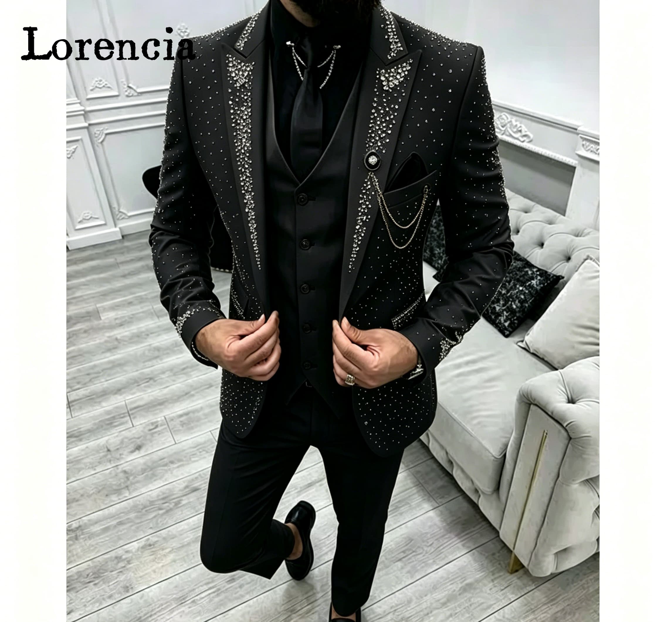 Luxury 3 Piece Formal Men's Su - Men'S Formal Evening Wear recension och pris