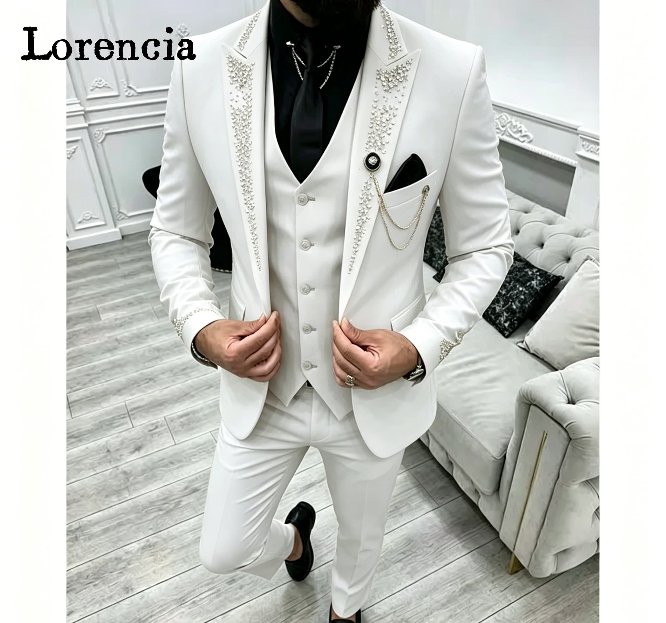 Luxury 3 Piece Formal Men's Su - Men'S Formal Evening Wear recension och pris