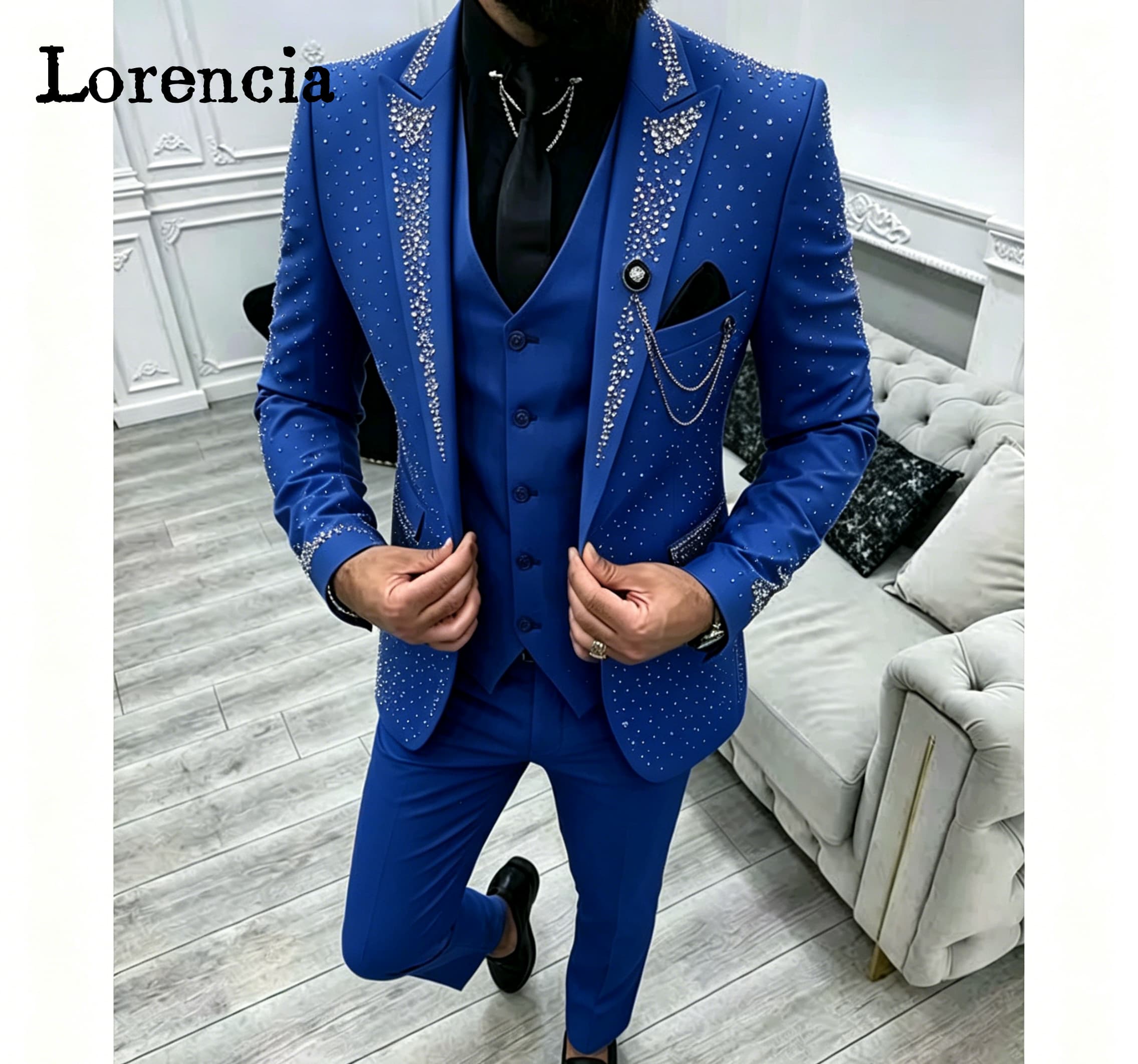 Luxury 3 Piece Formal Men's Su - Men'S Formal Evening Wear recension och pris