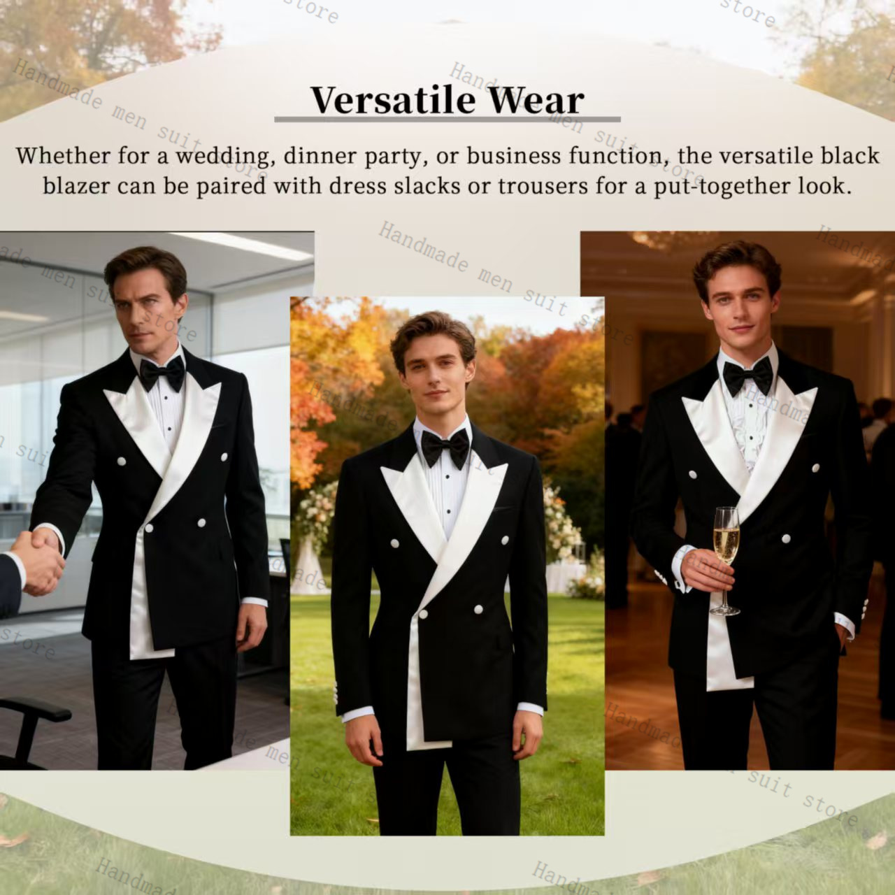 Autumn Men Suits 2 Piece Blaze - Men Formal Wear Wedding Guest recension och pris