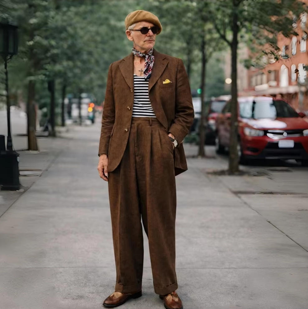 Brown Linen Men Suits 2 Pieces - Men Formal Wear Wedding recension och pris