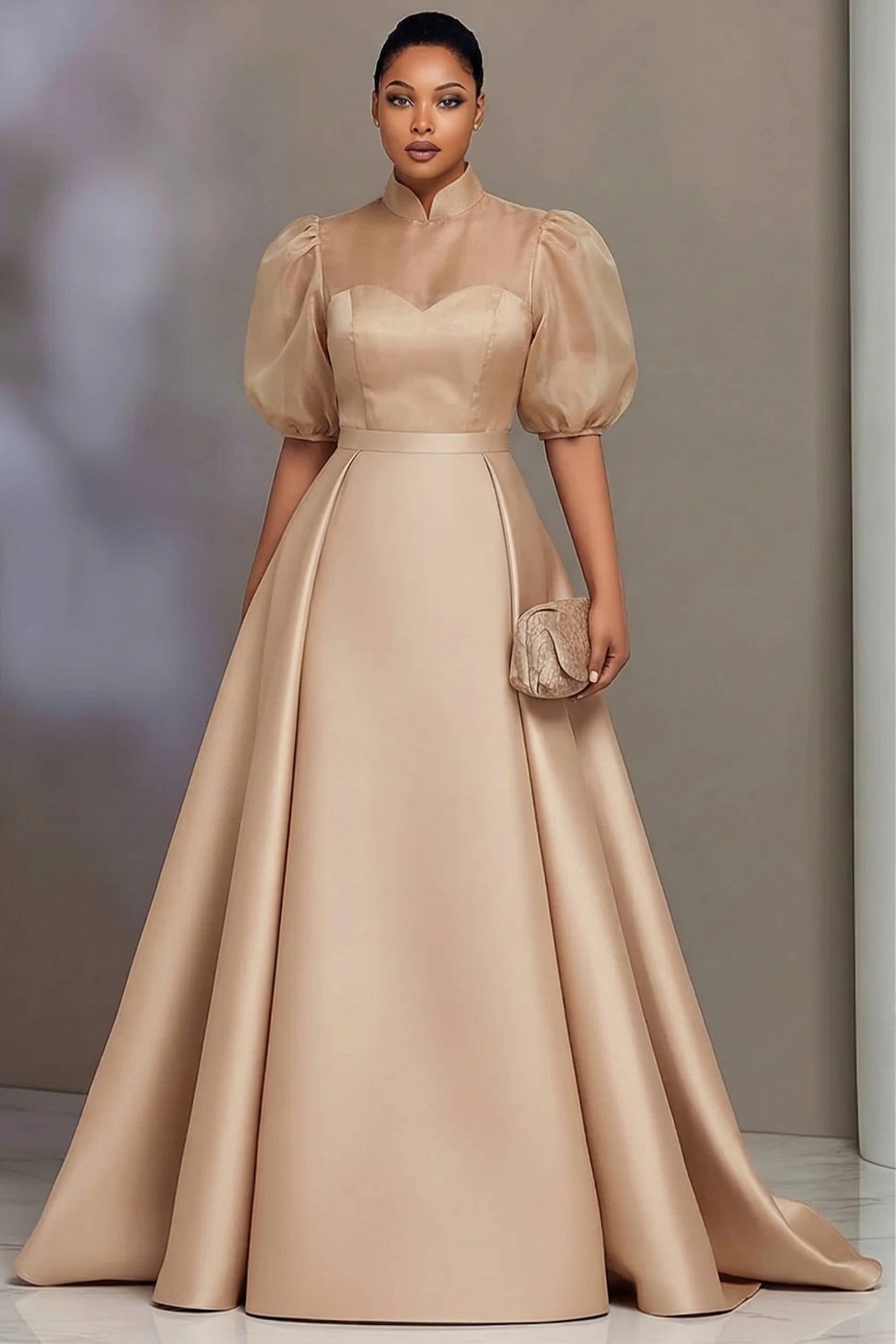 Plus Size Elegant Satin Prom D - Men'S Formal Wear For Wedding Guest recension och pris