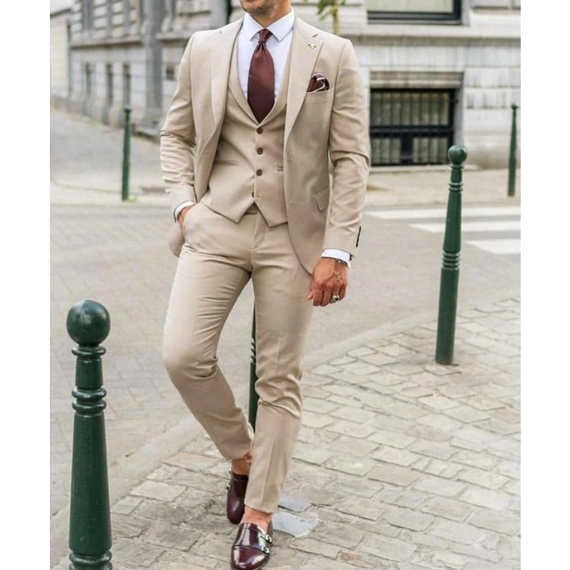 Notch Lapel Men Suits Slim Fit - Men Formal Wear Wedding Guest recension och pris
