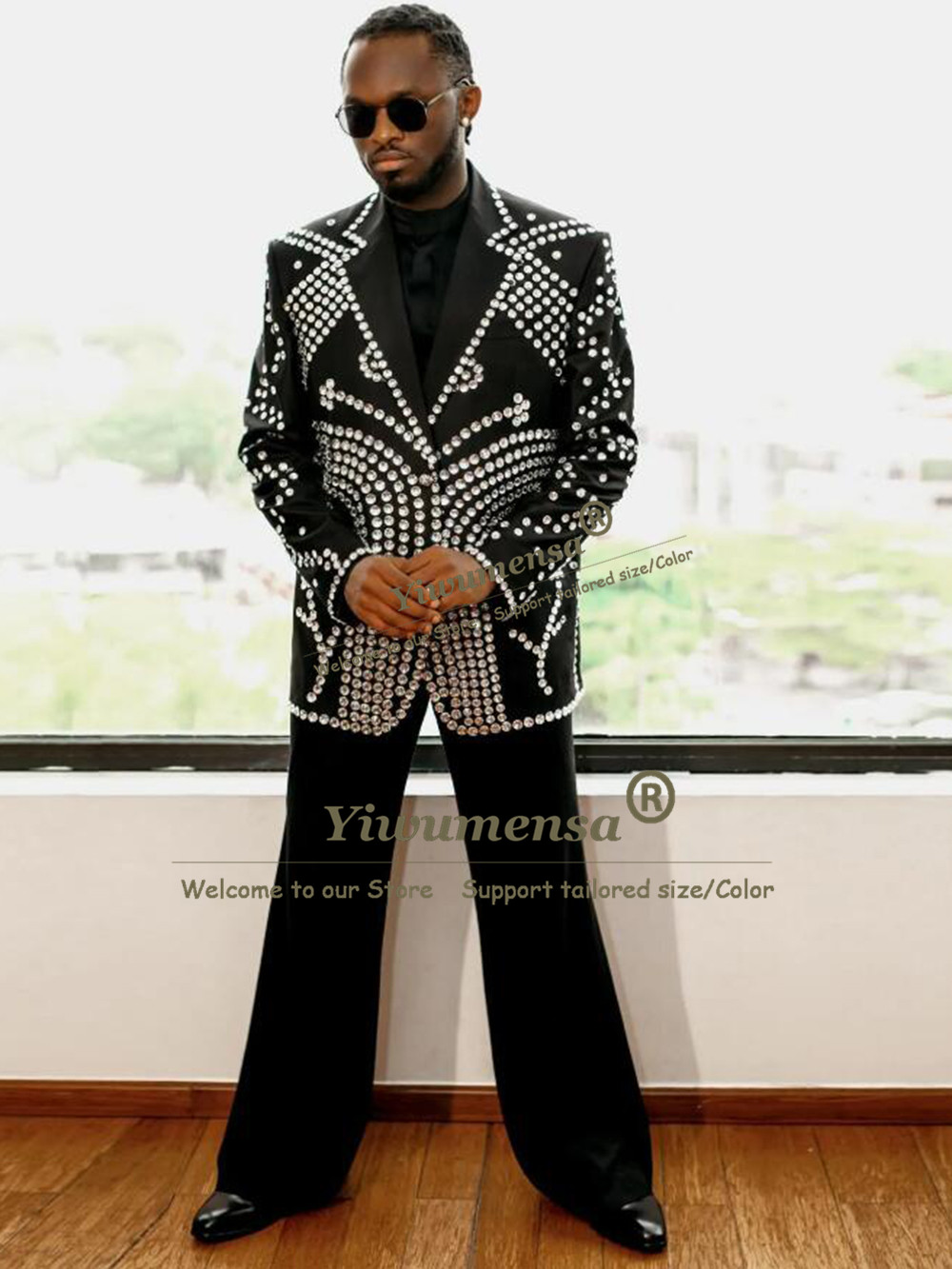 Heavy Beaded Stones Suits Men  - Men Formal Wear Wedding recension och pris
